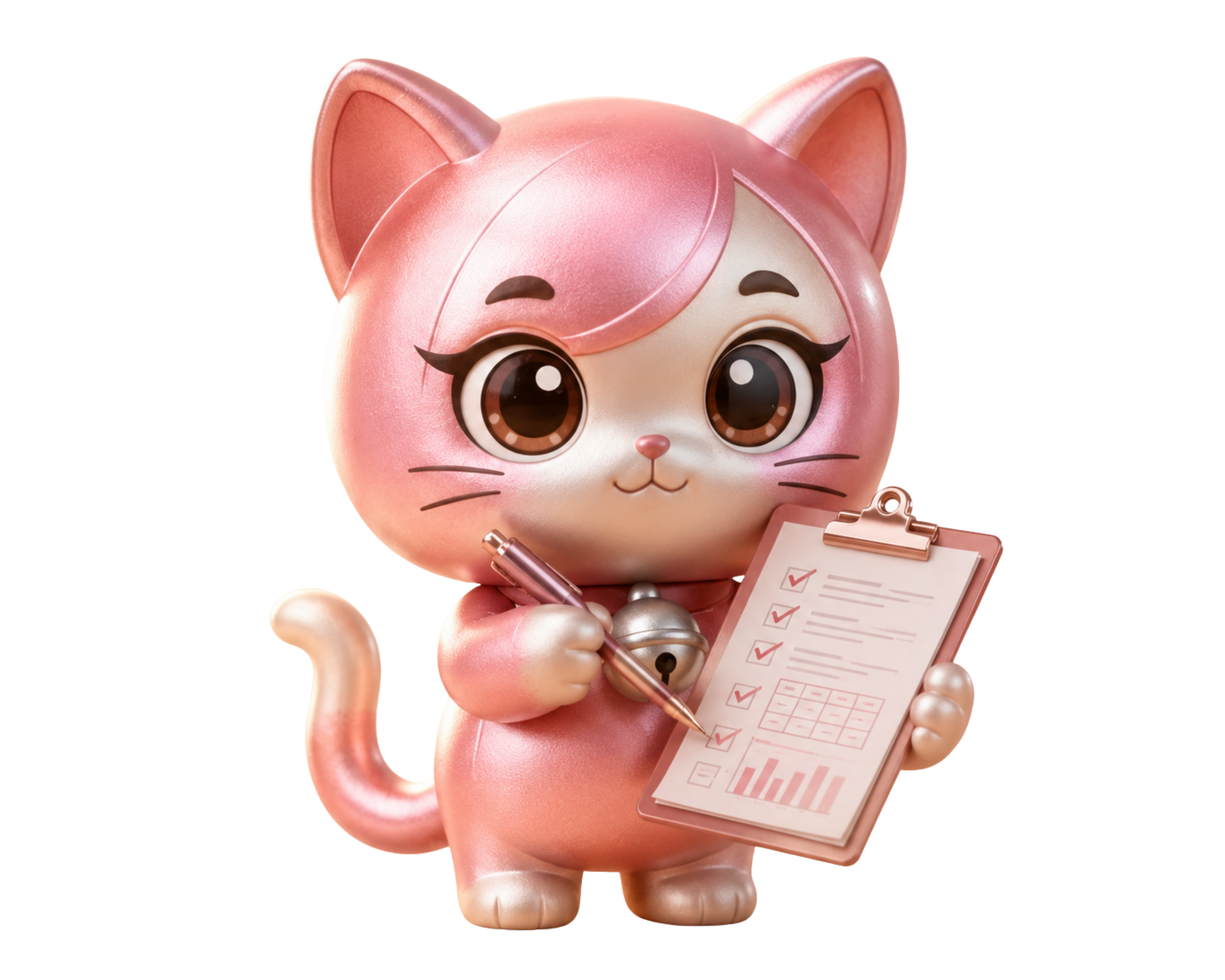 クリップボードでチェックするすずちゃん